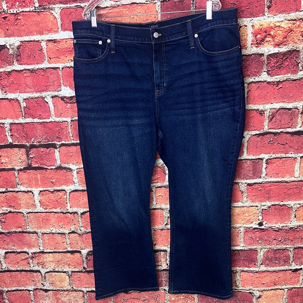 J. Crew Mid-rise flare crop jean in all-day stretch NWT size 35 US size 20 - Picture 4 of 15